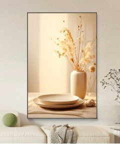 60*90 Cm Crystall Porsalein Painting Yellow Vase Turkish Style For Living Room